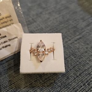 BP NWT diamond CZ ring on rose gold sz 8